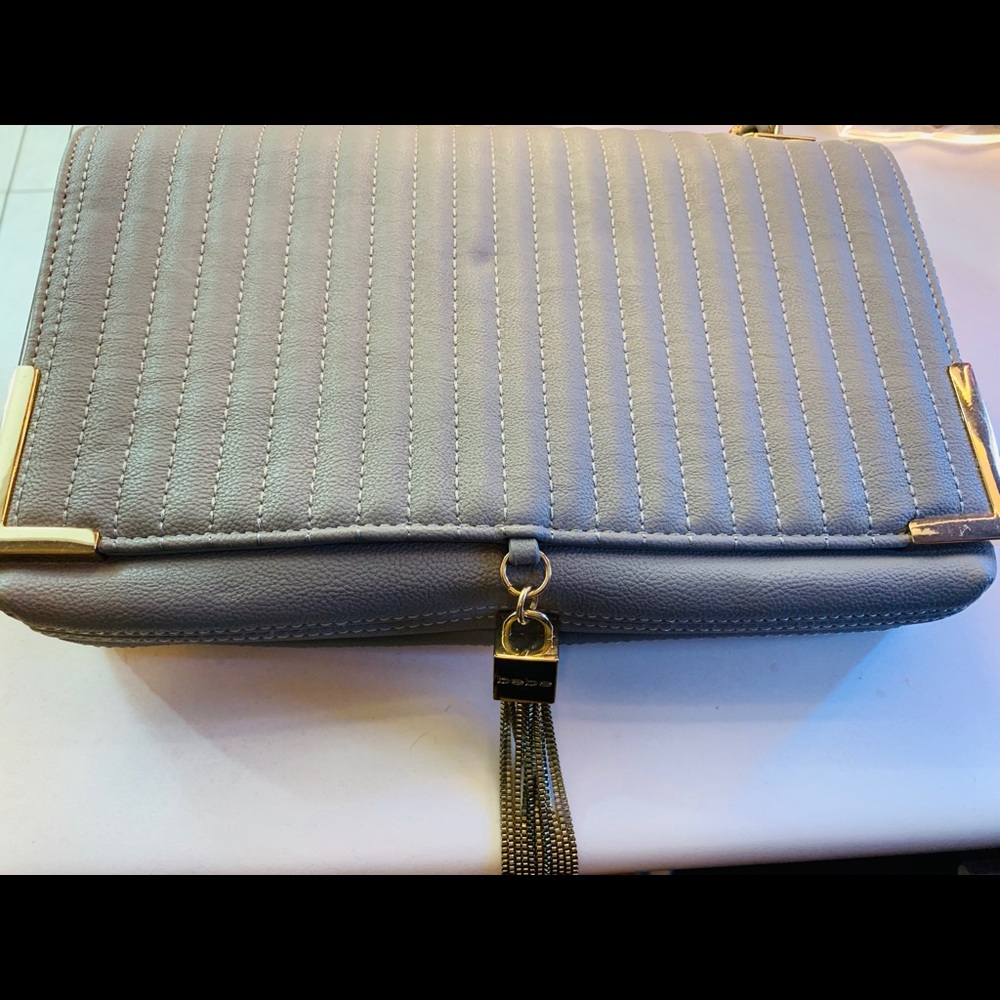 Gray Bebe Crossbody Purse